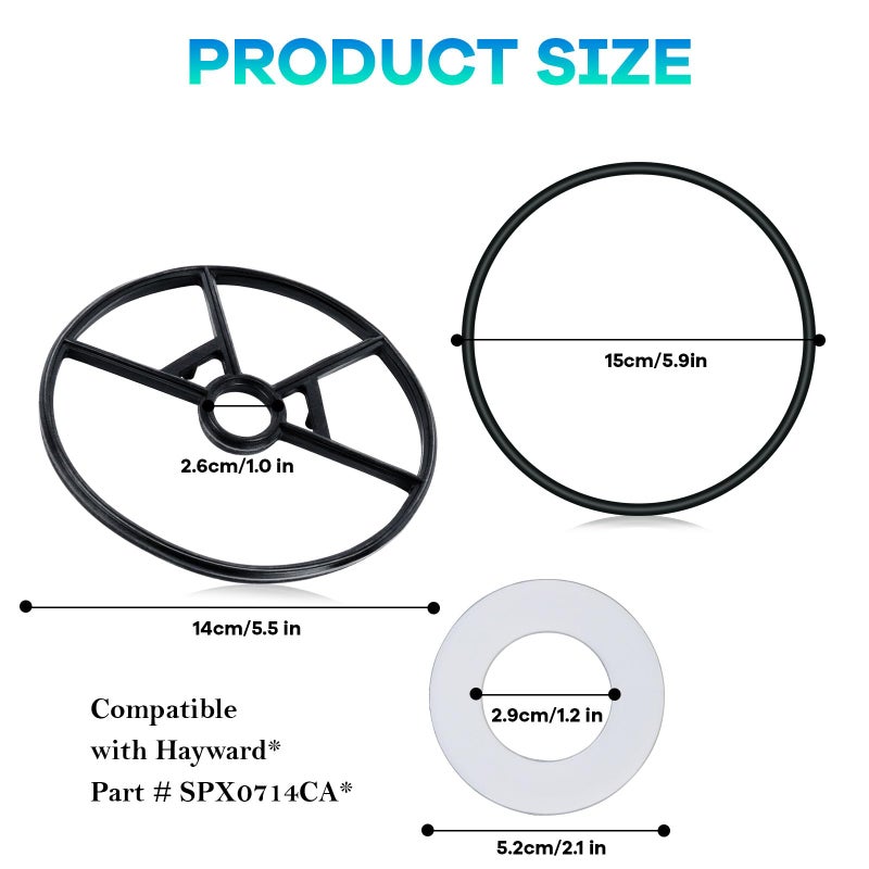 AQDD Spider Gasket Kit Pool Sand Filter Valve Seal Gasket Parts Replacement for Hayward Sp0714t Vari-Flo XL Valve and SPX0714CA O-Rings Gasket - Image 5